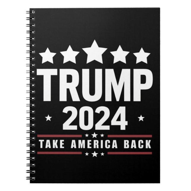 Caderno Espiral Donald Trump 2024 Retire a Eleição Americana (Frente)