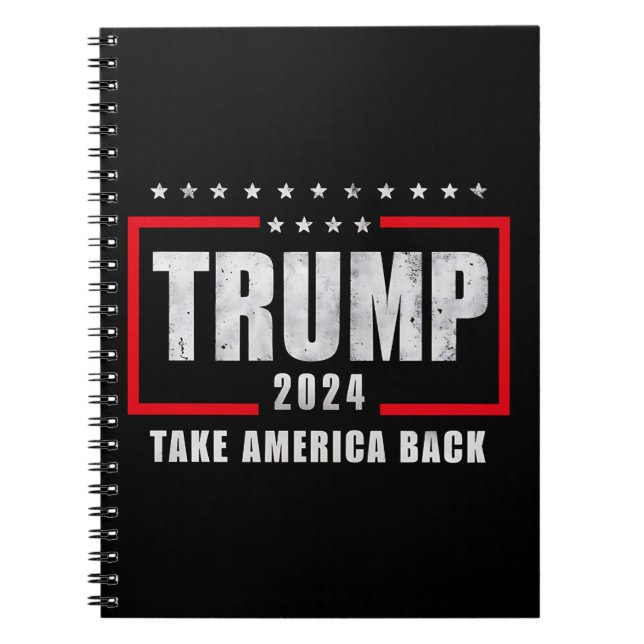 Caderno Espiral Donald Trump 2024 Retire a Eleição Americana (Frente)