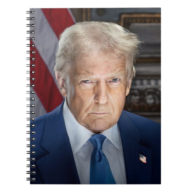 Caderno Espiral Donald Trump 2025 Presidente Americano Portrait (Frente)