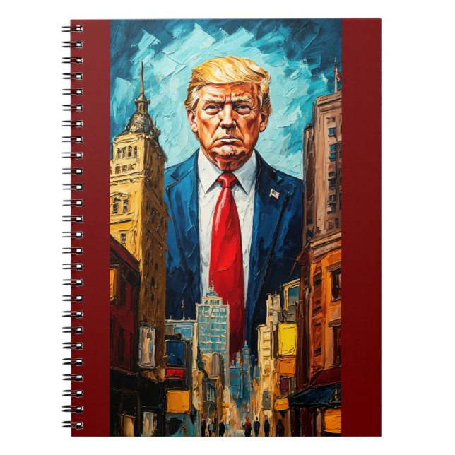 Caderno Espiral donald trump paint  (Frente)