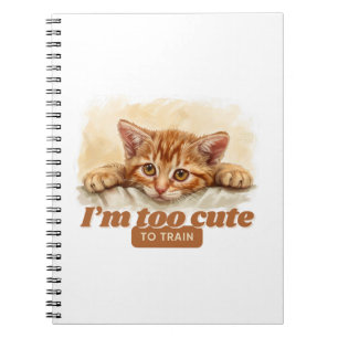 Caderno Espiral Dono de Gatos presentes, citação humorística