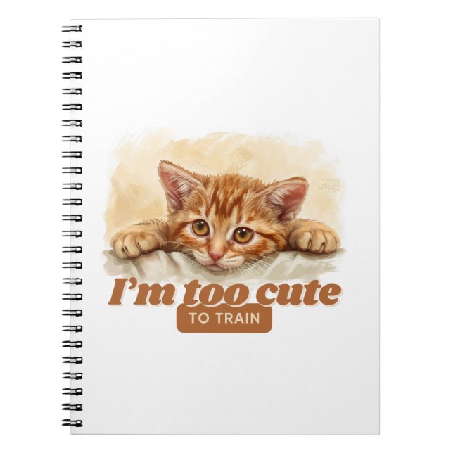 Caderno Espiral Dono de Gatos presentes, citação humorística (Frente)