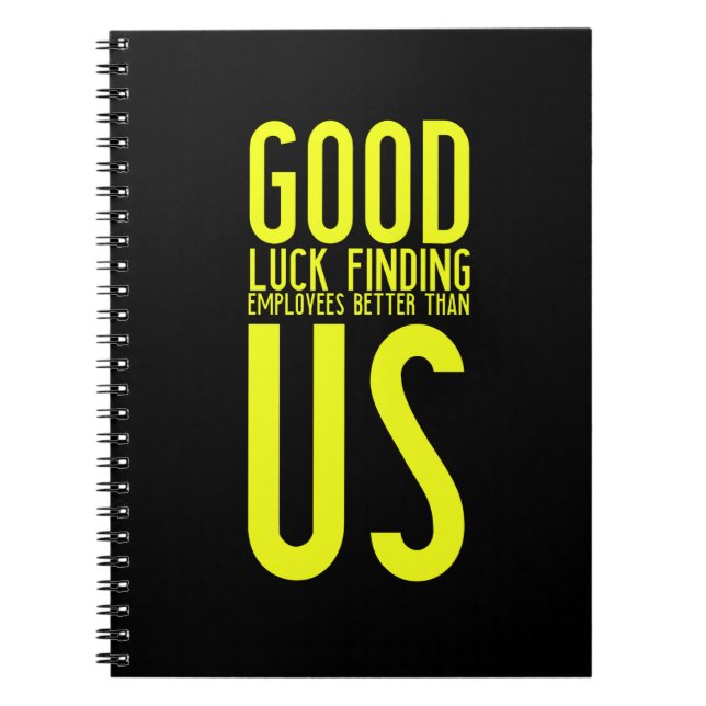 Caderno Espiral Dons engraçados para trabalhadores ou empregados q (Frente)