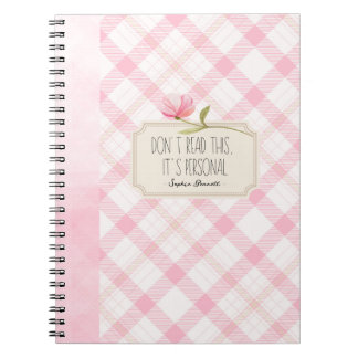 Caderno Espiral Don't Read This, It's Personal – Cute Pink Floral