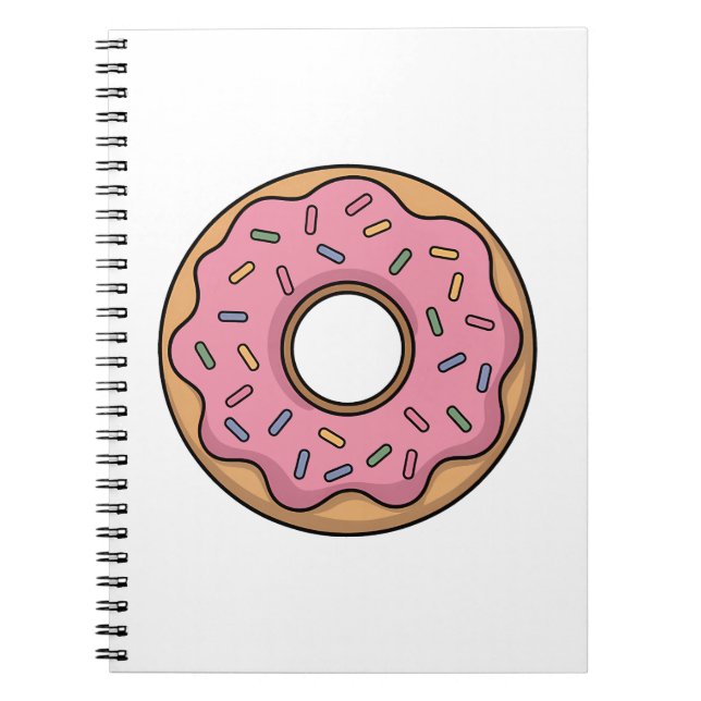 Caderno Espiral Donut Fofo | Crianças (Frente)