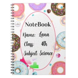 Caderno Espiral Donut themed aesthetic notebook