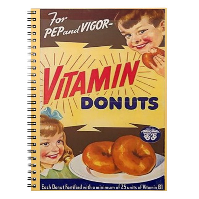 Caderno Espiral donuts de vitamina (Frente)