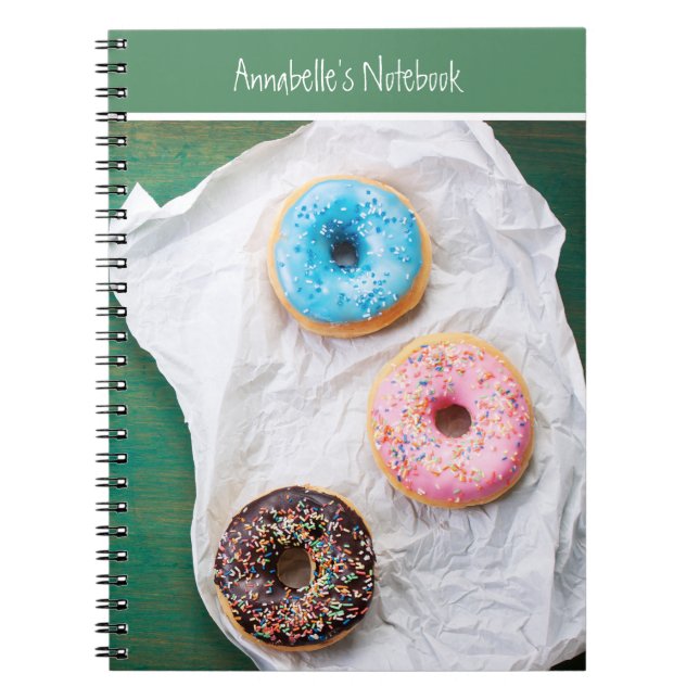 Caderno Espiral Donuts Personalizados Escola Yum (Frente)