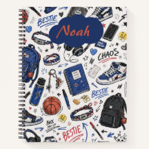 Caderno Espiral Doodle da Melhor Amiga