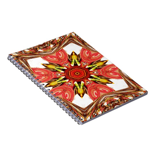 Caderno Espiral Doodle Floral Art Impressão (Lado Direito)