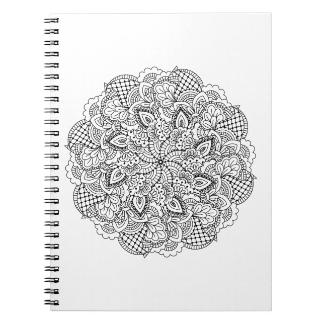 Caderno Espiral Doodle redondo (Frente)