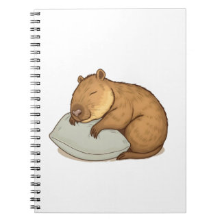 Caderno Espiral dormindo Capybara Sleepybara