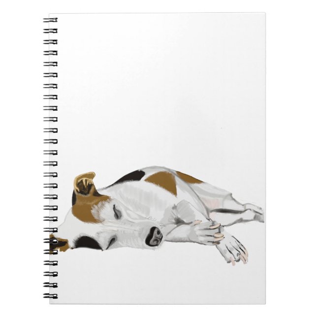 Caderno Espiral Dormindo Jack Russell (Frente)