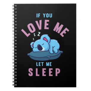 Caderno Espiral Dormindo O Zookeeper Do Urso Koala Preguiçoso Koa