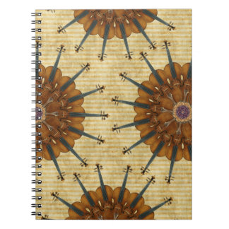 Caderno espiral dos girassóis do violino