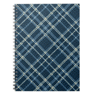 Caderno Espiral Dotted checkered pattern. Gray-blue.