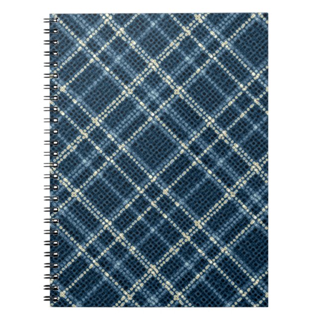 Caderno Espiral Dotted checkered pattern. Gray-blue. (Frente)