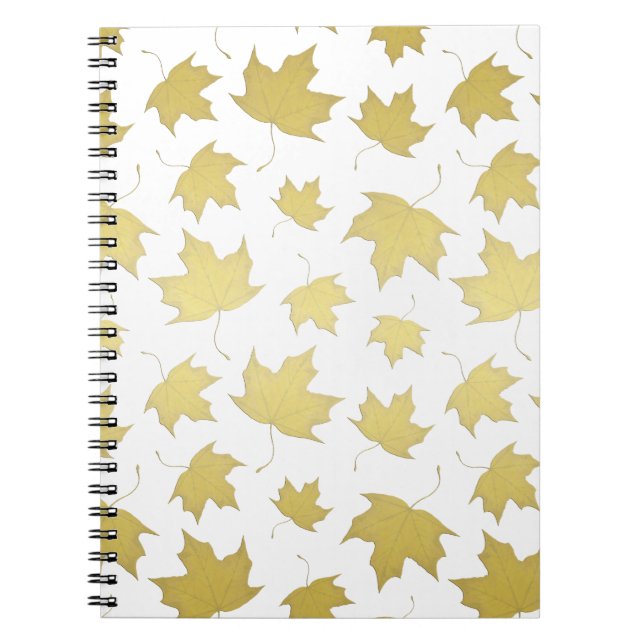 Caderno Espiral DOURADAS FOLHAS MAPLE - notebook fotográfico (Frente)