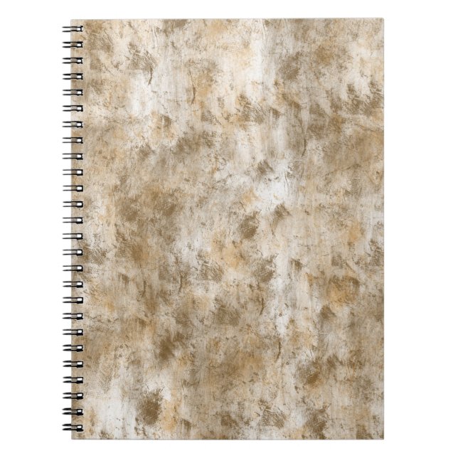 Caderno Espiral Dourado Abstrato de antiguidade (Frente)
