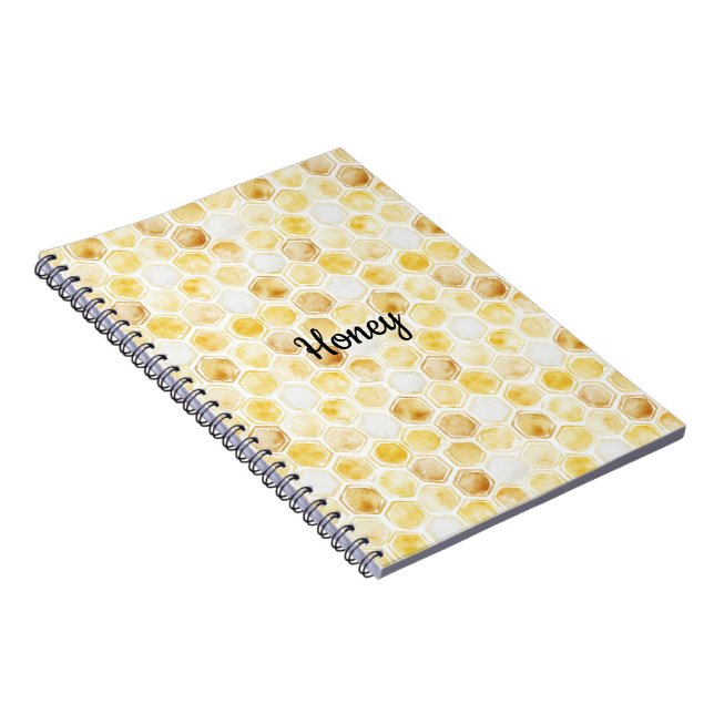 Caderno Espiral Dourado amarelo alveolado (Lado Direito)