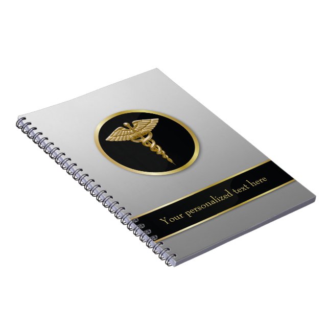 Caderno Espiral Dourado Caduco Médico - Notebook (Lado Direito)