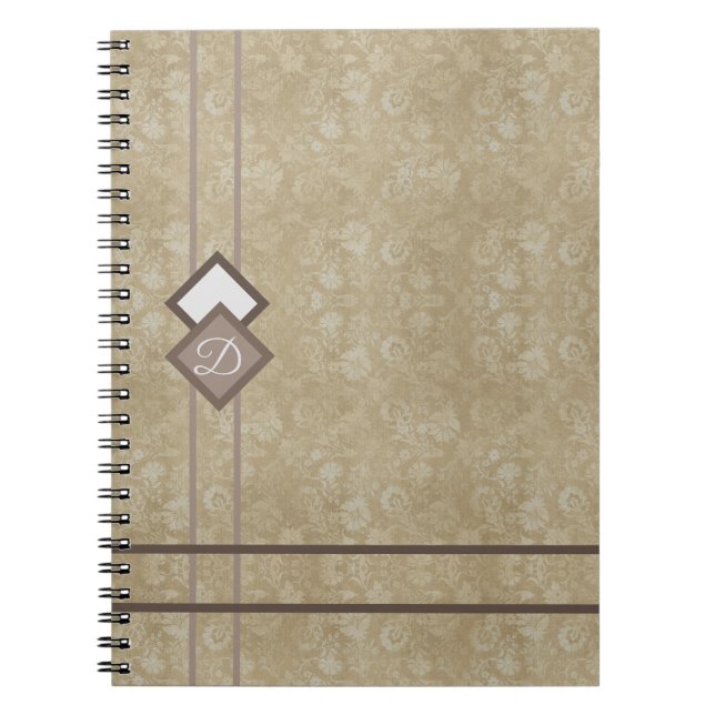 Caderno Espiral Dourado damasco (Frente)