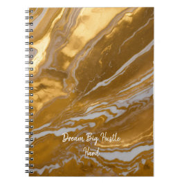 Caderno Espiral Dourado Marble Luxurioso