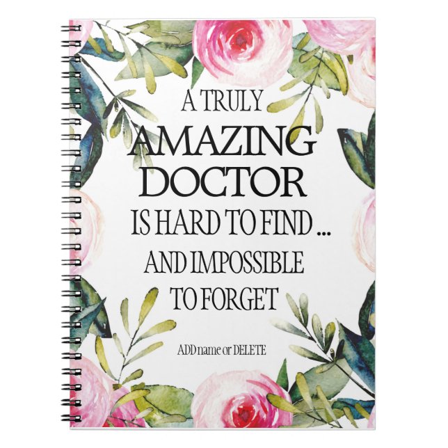 Caderno Espiral Doutor Deixando Presente Obrigado Adeus Apreciação (Frente)