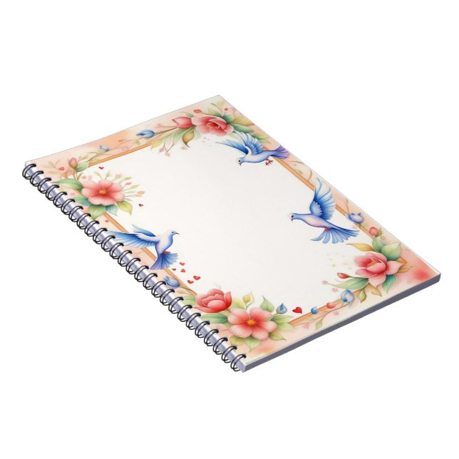 Caderno Espiral Doves com moldura 1 (Lado Direito)