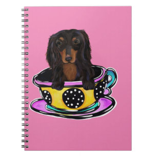 Caderno Espiral Doxie Preto de Cabelo Longo