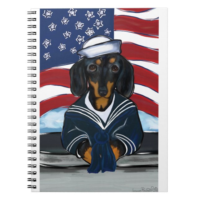 Caderno Espiral Doxie Sailor (Frente)