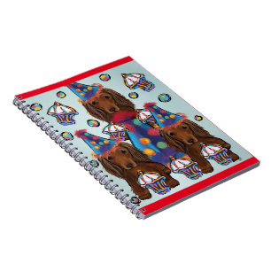 Caderno Espiral Doxies Vermelhas