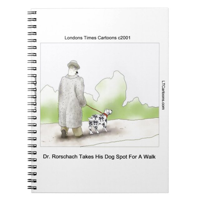 Caderno Espiral Dr. Rorschach Leva O Cachorro Para Um Passeio Engr (Frente)