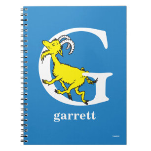 Caderno Espiral Dr. Seuss ABC: Letra G - Branco   Adicione seu nom