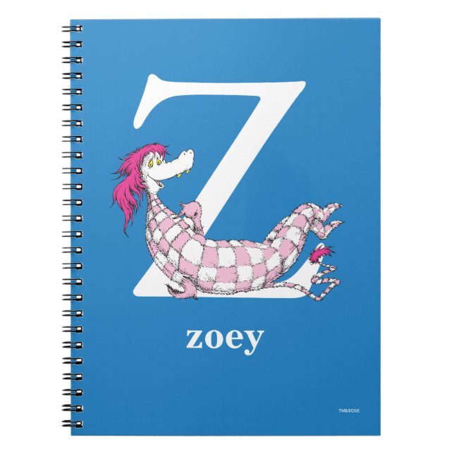 Caderno Espiral Dr. Seuss ABC: Letra Z - Branco | Adicione seu nom (Frente)
