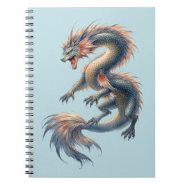 Caderno Espiral Dragão Aquático