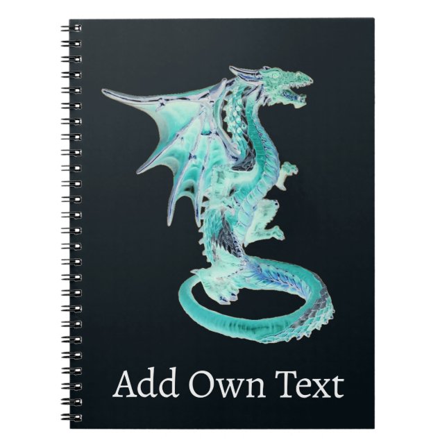 Caderno Espiral Dragão Azul Céu (Frente)