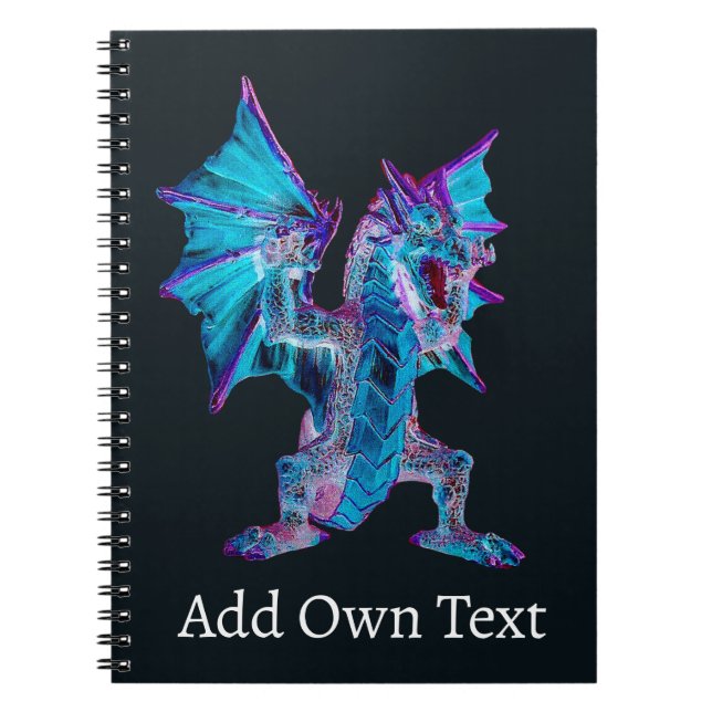 Caderno Espiral Dragão Azul Fantasia (Frente)