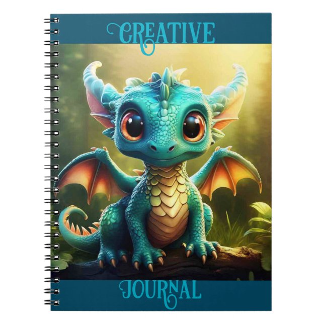 Caderno Espiral Dragão bebê (Frente)
