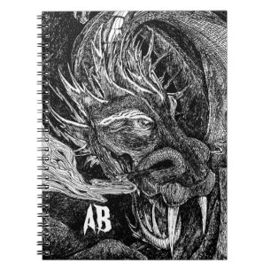 Caderno Espiral Dragão;bloco de anotações