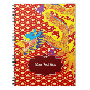 Caderno Espiral Dragão chinês