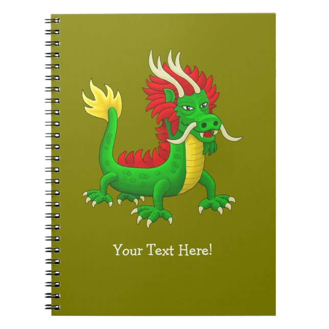 Caderno Espiral Dragão Chinês Mitológico (Frente)