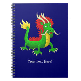 Caderno Espiral Dragão Chinês Mitológico Colorido