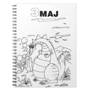 Caderno Espiral dragão cirílico sérvio