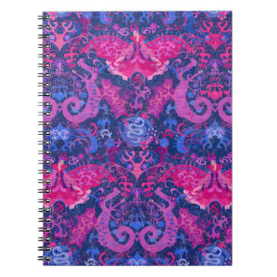 Caderno Espiral Dragão Damasco Bissexual - Cores de Sinalizador do