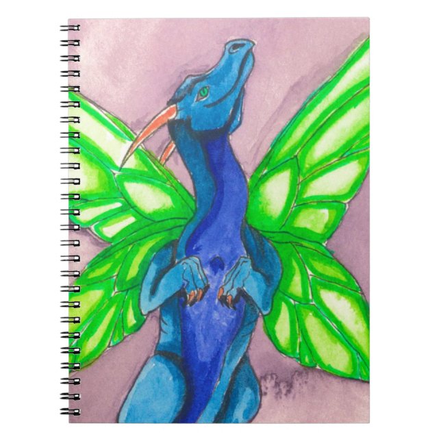 Caderno Espiral Dragão de Fada Azul (Frente)