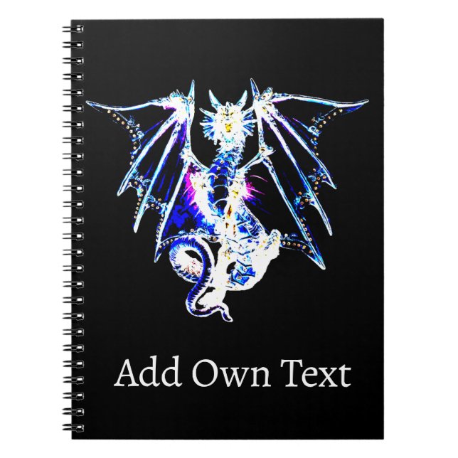 Caderno Espiral Dragão de Fantasia da Besta Marítima (Frente)