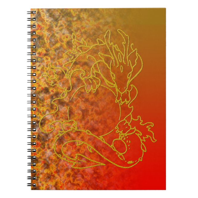 Caderno Espiral Dragão de Sun (linha) (Frente)