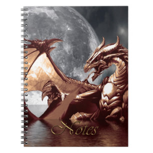 Caderno Espiral Dragão do Mar ascensão e Fantasia da Lua