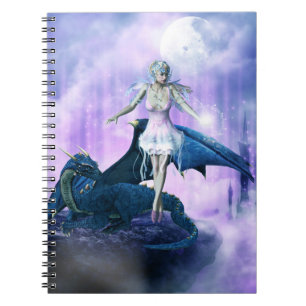 Caderno Espiral Dragão e Fada